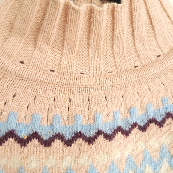 Rebecca Taylor Barbiecore Fair Isle Turtleneck Sweater - Picture 7 of 13
